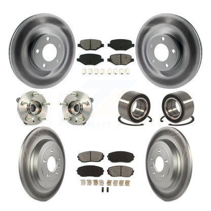 Hub Bearing Coat Brake Rotor Pad Front Rear Kit (10Pc) For Ford Edge Lincoln MKX