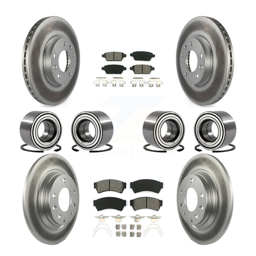 Bearing Coated Brake Rotor Pad Front Rear Kit (10Pc) For Ford Fusion Lincoln MKZ