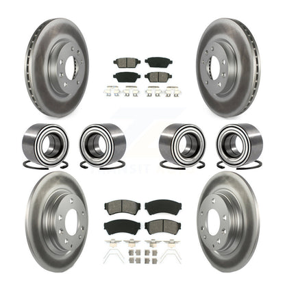Bearing Coated Brake Rotor Pad Front Rear Kit (10Pc) For Ford Fusion Lincoln MKZ