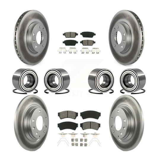 Bearing Coated Brake Rotor Pad Front Rear Kit (10Pc) For Ford Fusion Lincoln MKZ