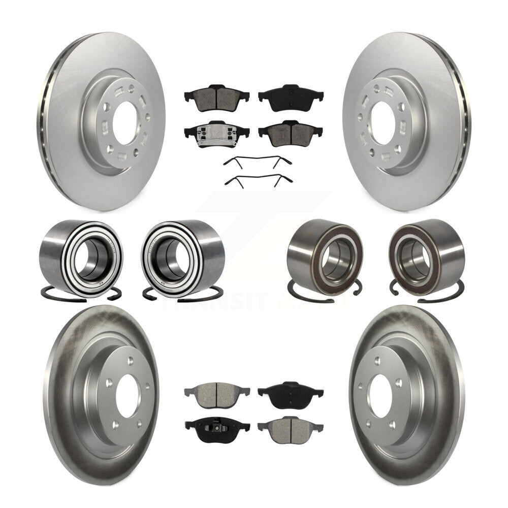 Bearing Coated Brake Rotor & Pad Front Rear Kit (10Pc) For 2006 Mazda 5 To 02 06