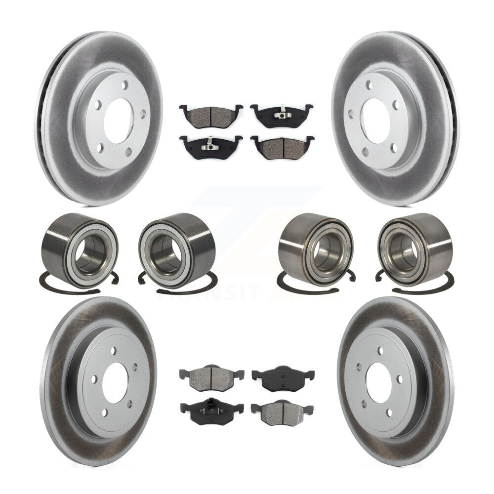 Bearing Coat Brake Rotor Pad Front Rear Kit (10Pc) For Ford Escape Mazda Tribute