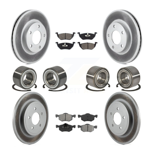 Bearing Coat Brake Rotor Pad Front Rear Kit (10Pc) For Ford Escape Mazda Tribute