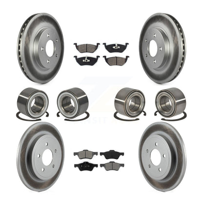 Bearing Coat Brake Rotor Pad Front Rear Kit (10Pc) For Ford Escape Mazda Tribute