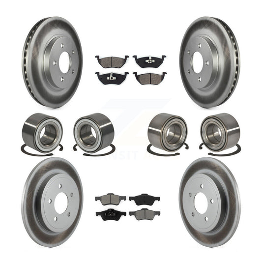 Bearing Coat Brake Rotor Pad Front Rear Kit (10Pc) For Ford Escape Mazda Tribute