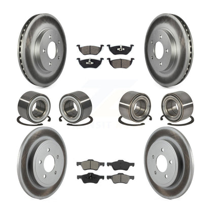Bearing Coated Brake Rotor And Pad Front Rear Kit (10Pc) For Ford Escape Mercury