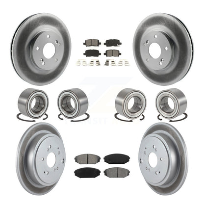 Bearing Coated Brake Rotor And Pad Front Rear Kit (10Pc) For 2001-2002 Acura MDX