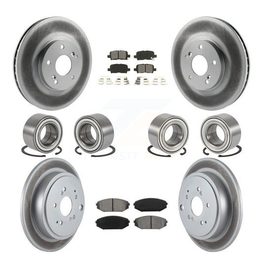 Bearing Coated Brake Rotor And Pad Front Rear Kit (10Pc) For 2001-2002 Acura MDX