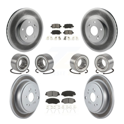 Bearing Coated Brake Rotor & Pad Front Rear Kit (10Pc) For 2003-2004 Honda Pilot