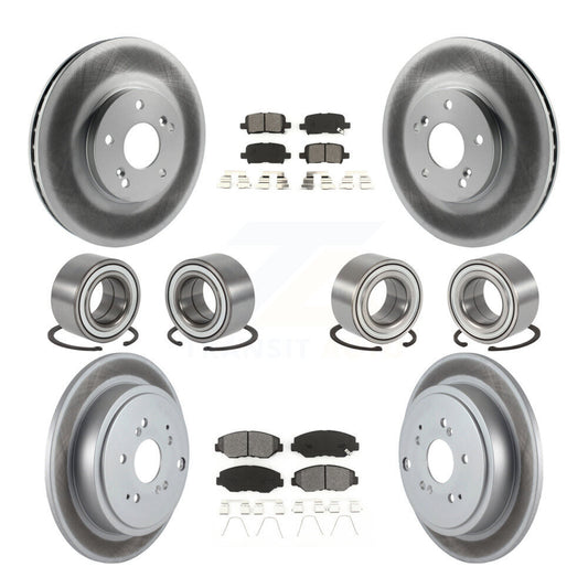 Bearing Coated Brake Rotor & Pad Front Rear Kit (10Pc) For 2003-2004 Honda Pilot