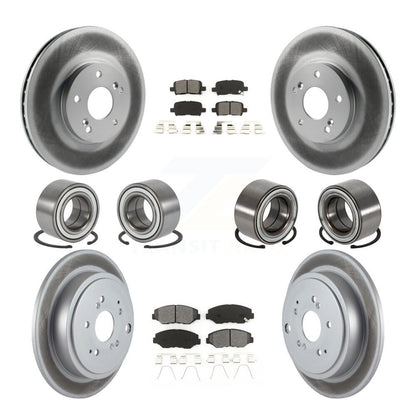 Bearing Coated Brake Rotor & Pad Front Rear Kit (10Pc) For 2005-2008 Honda Pilot