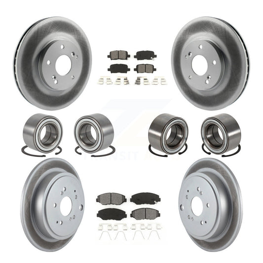 Bearing Coated Brake Rotor & Pad Front Rear Kit (10Pc) For 2005-2008 Honda Pilot
