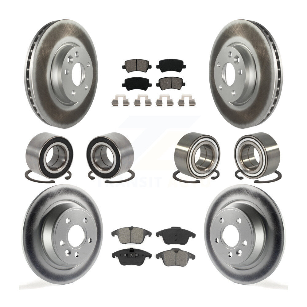 Bearing Coated Brake Rotor Pad Front Rear Kit (10Pc) For Land Rover Range Evoque