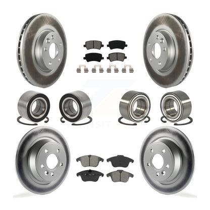 Bearing Coated Brake Rotor Pad Front Rear Kit (10Pc) For Land Rover Range Evoque