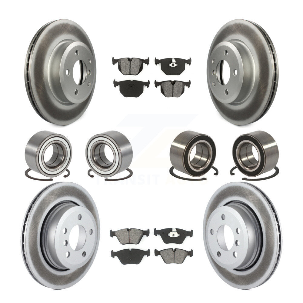 Bearing Coated Disc Brake Rotor & Pad Front Rear Kit (10Pc) For 2004-2010 BMW X3
