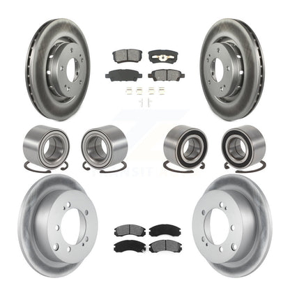 Bearing Coat Brake Rotor Pads Front Rear Kit (10Pc) For Mitsubishi Outlander AWD