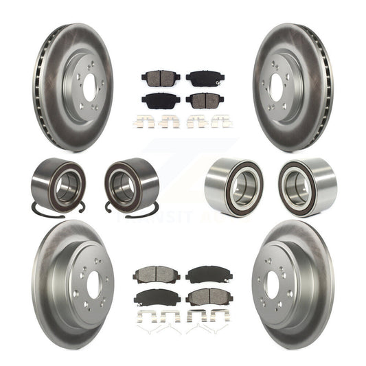 Bearing Coat Brake Rotor Pad Front Rear Kit (10Pc) For 2006-2014 Honda Ridgeline