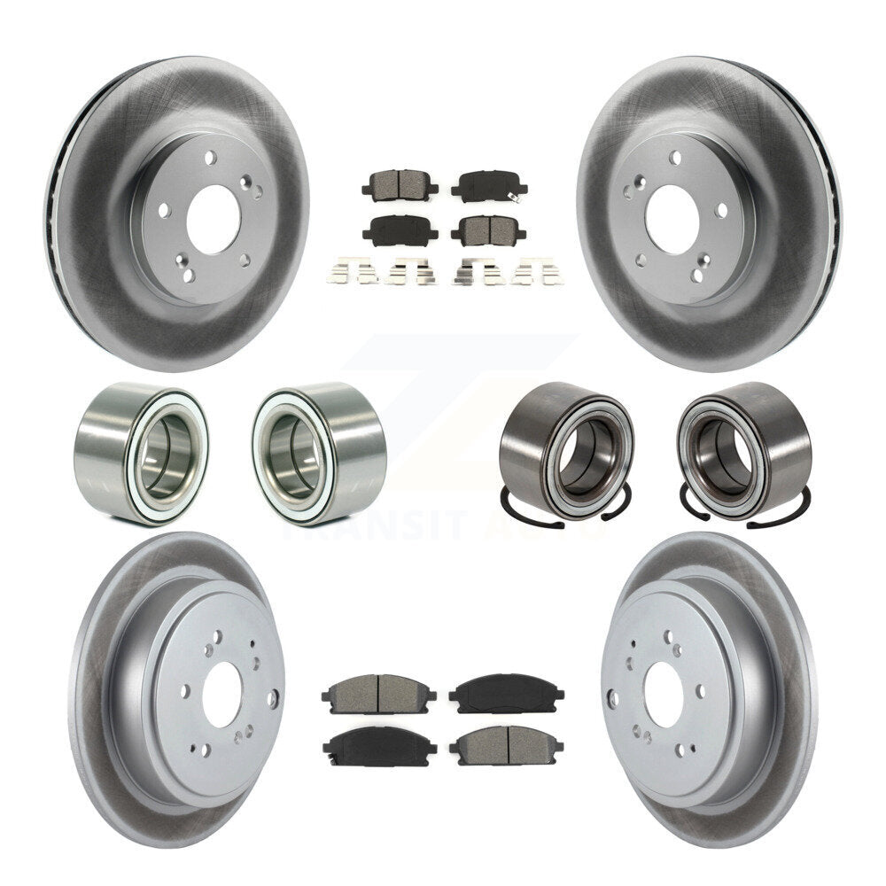 Bearing Coated Brake Rotor And Pad Front Rear Kit (10Pc) For 2003-2006 Acura MDX