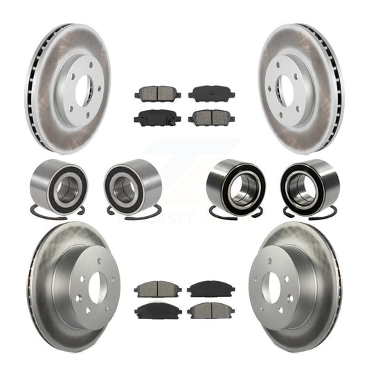 Bearing Coat Brake Rotor Pads Front Rear Kit (10Pc) For 05-06 Nissan X-Trail FWD