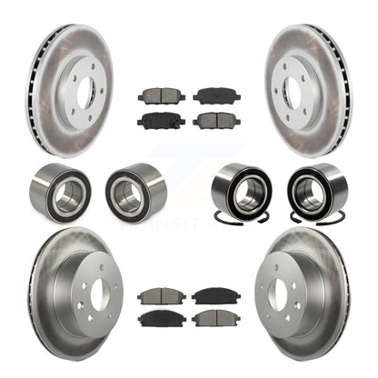 Bearing Coated Disc Brake Rotor And Pad Front Rear Kit (10Pc) For Nissan X-Trail