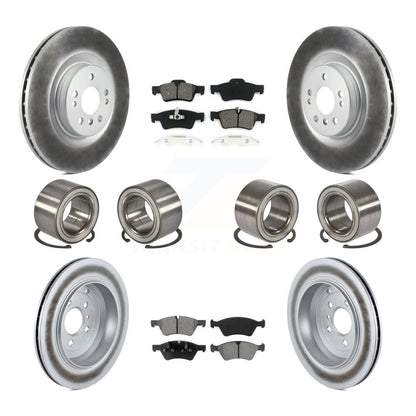 Bearing Coat Brake Rotor Pad Front Rear Kit (10Pc) For Mercedes-Benz GL350 GL320