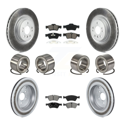 Bearing Coat Brake Rotor Pad Front Rear Kit (10Pc) For Mercedes-Benz GL350 GL320