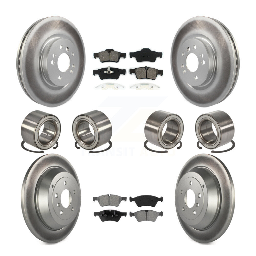 Bearing Coat Brake Rotor Pad Front Rear Kit (10Pc) For 10-11 Mercedes-Benz ML450
