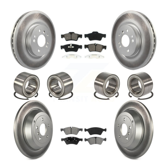 Bearing Coat Brake Rotor Pad Front Rear Kit (10Pc) For 10-11 Mercedes-Benz ML450