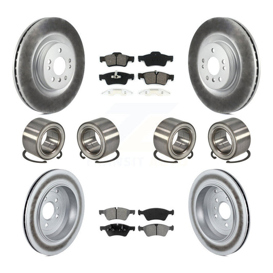 Bearing Coat Brake Rotor Pad Front Rear Kit (10Pc) For Mercedes-Benz ML350 ML550