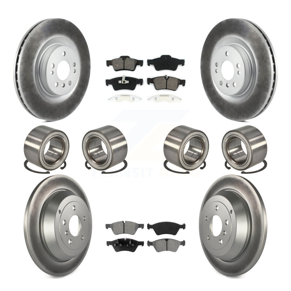 Bearing Coated Brake Rotor And Pad Front Rear Kit (10Pc) For Mercedes-Benz ML320
