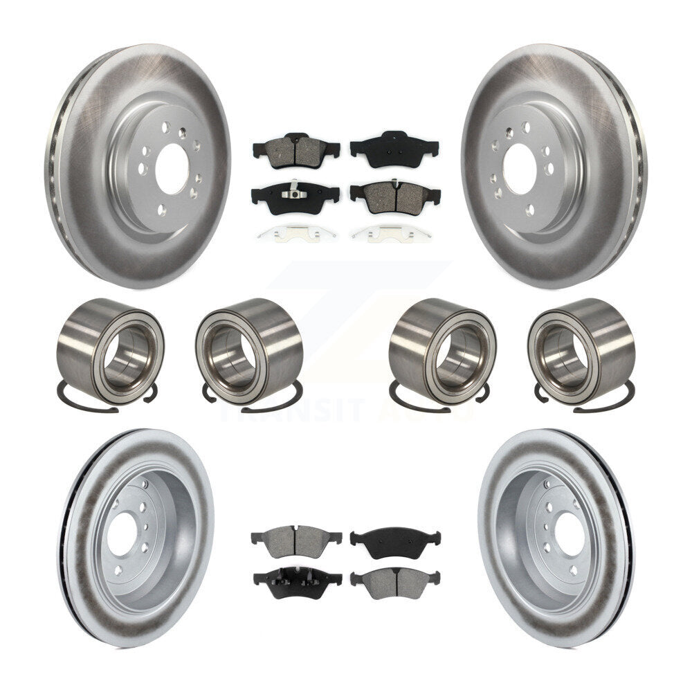 Bearing Coat Brake Rotor Pads Front Rear Kit (10Pc) For Mercedes-Benz ML500 R350