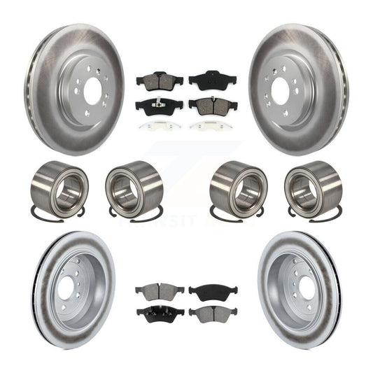 Bearing Coat Brake Rotor Pads Front Rear Kit (10Pc) For Mercedes-Benz ML500 R350