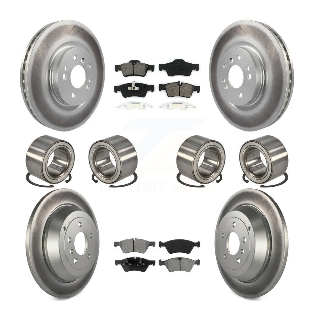 Bearing Coat Brake Rotor Pad Front Rear Kit (10Pc) For Mercedes-Benz ML350 ML320