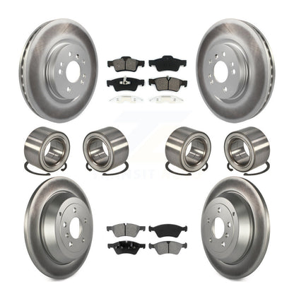 Bearing Coat Brake Rotor Pad Front Rear Kit (10Pc) For Mercedes-Benz ML350 ML320
