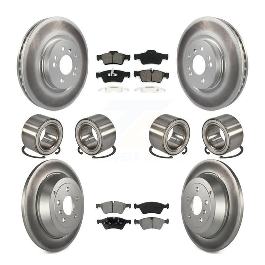 Bearing Coat Brake Rotor Pad Front Rear Kit (10Pc) For Mercedes-Benz ML350 ML320