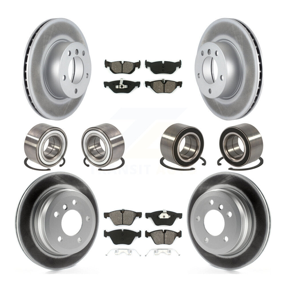 Bearing Coated Disc Brake Rotor & Pads Front Rear Kit (10Pc) For BMW 328xi 325xi