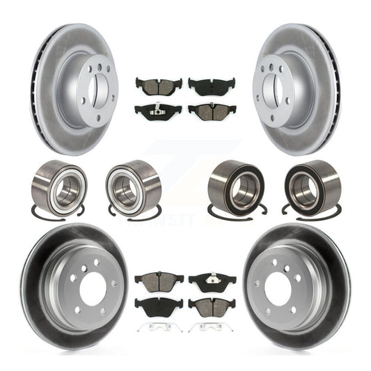 Bearing Coated Disc Brake Rotor & Pads Front Rear Kit (10Pc) For BMW 328xi 325xi
