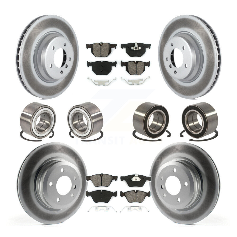 Bearing Coated Disc Brake Rotor And Pad Front Rear Kit (10Pc) For 2007 BMW 335xi