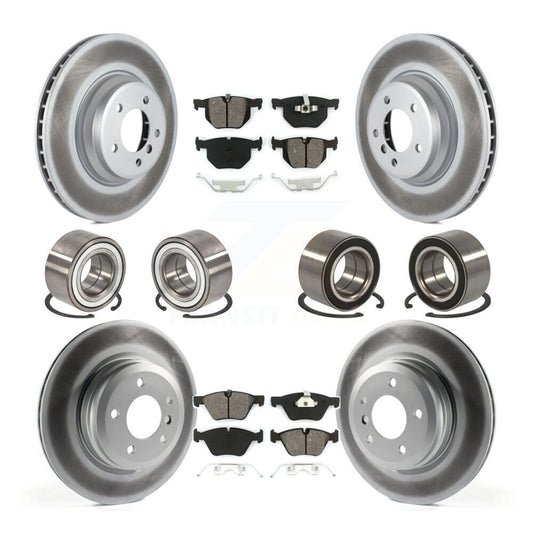 Bearing Coated Disc Brake Rotor And Pad Front Rear Kit (10Pc) For 2007 BMW 335xi