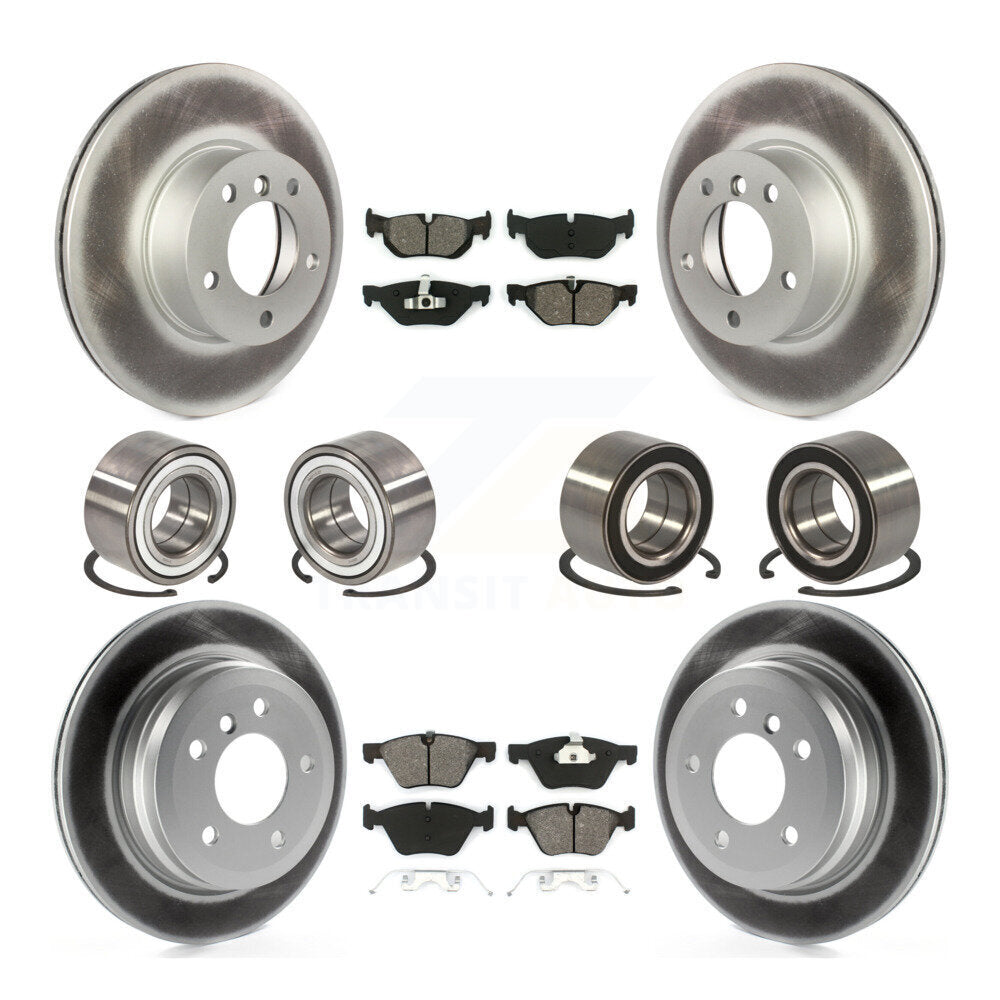 Bearings Coated Disc Brake Rotors And Pads Front Rear Kit (10Pc) For BMW 328xi