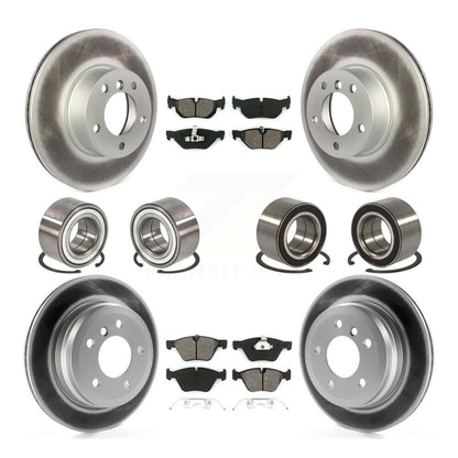Bearings Coated Disc Brake Rotors And Pads Front Rear Kit (10Pc) For BMW 328xi