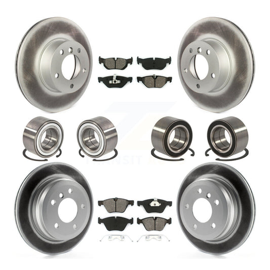 Bearings Coated Disc Brake Rotors And Pads Front Rear Kit (10Pc) For BMW 328xi