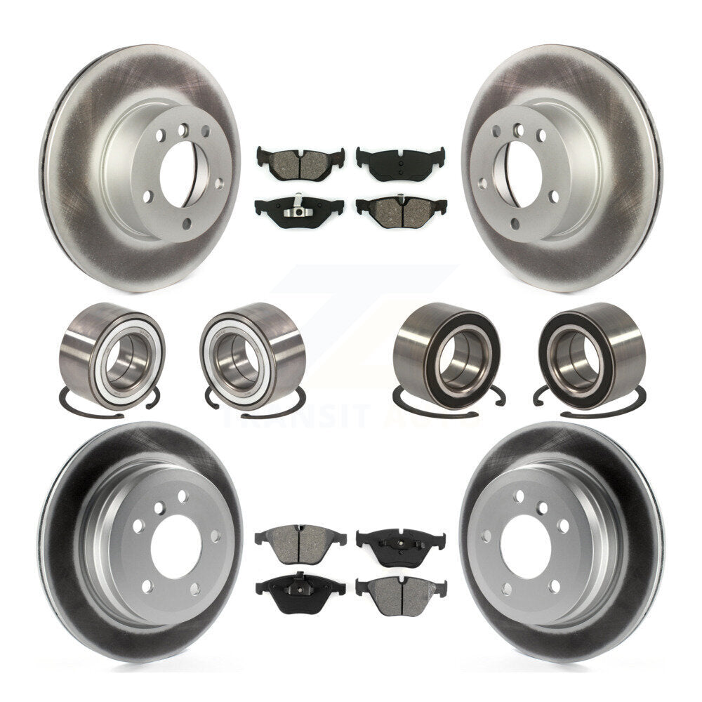 Bearing Coated Brake Rotor & Pad Front Rear Kit (10Pc) For BMW 328i xDrive 328xi