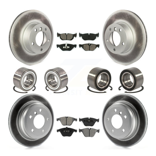 Bearing Coated Brake Rotor & Pad Front Rear Kit (10Pc) For BMW 328i xDrive 328xi