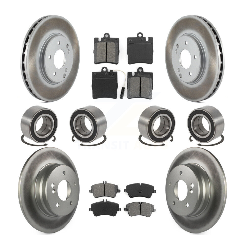 Bearing Coated Brake Rotor Pad Front Rear Kit (10Pc) For Mercedes-Benz C280 C240