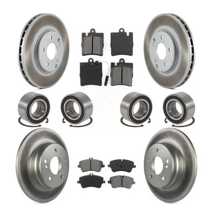 Bearing Coated Brake Rotor Pad Front Rear Kit (10Pc) For Mercedes-Benz C280 C240