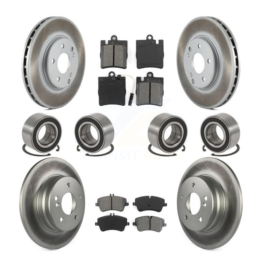 Bearing Coated Brake Rotor Pad Front Rear Kit (10Pc) For Mercedes-Benz C280 C240