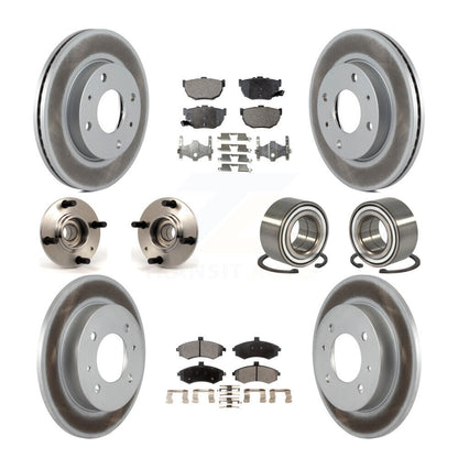 Hub Bearing Coated Brake Rotor And Pad Front Rear Kit (10Pc) For Hyundai Elantra