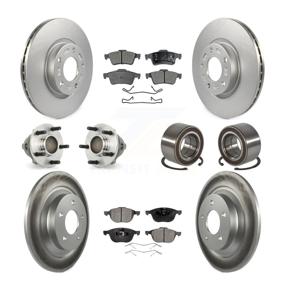Hub Bearing Coat Brake Rotor Pad Front Rear Kit (10Pc) For 2006 Mazda 5 To 02 06