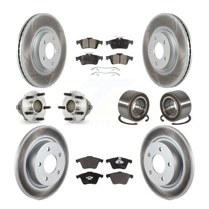 Hub Bearings Coated Disc Brake Rotors And Pads Front Rear Kit (10Pc) For Mazda 3